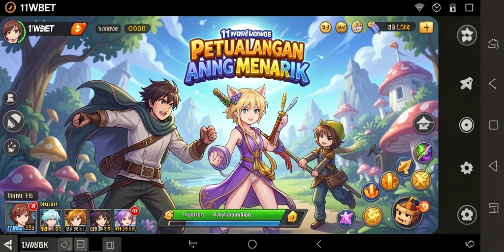 Screenshot gameplay 11WBET menampilkan aksi pertarungan dengan karakter Anime.