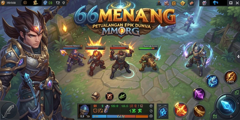 Tampilan gameplay <strong>66MENANG</strong> yang memukau dan penuh aksi dalam dunia MMORPG.