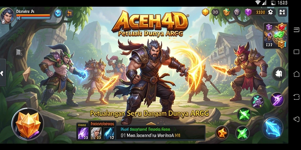Tampilan gameplay seru dan futuristik di ACEH4D.