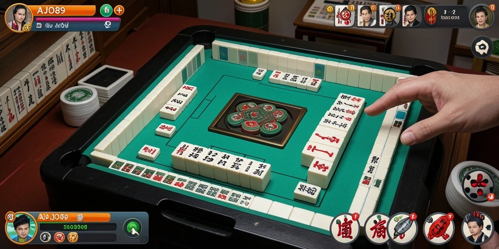 Screenshot gameplay AJO89 yang menunjukkan keseruan permainan Mahjong.
