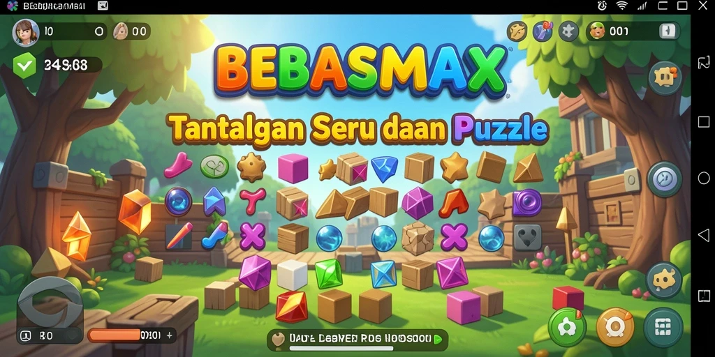 Tampilan gameplay seru dan menantang dari BEBASMAX.