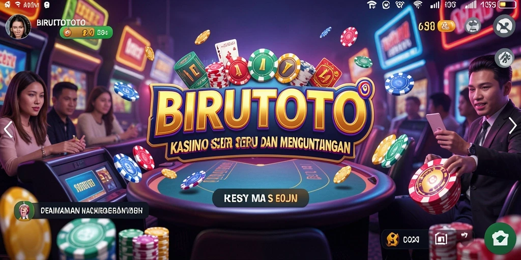 Tampilan gameplay Kasino yang mendebarkan dan interaktif dalam BIRUTOTO.