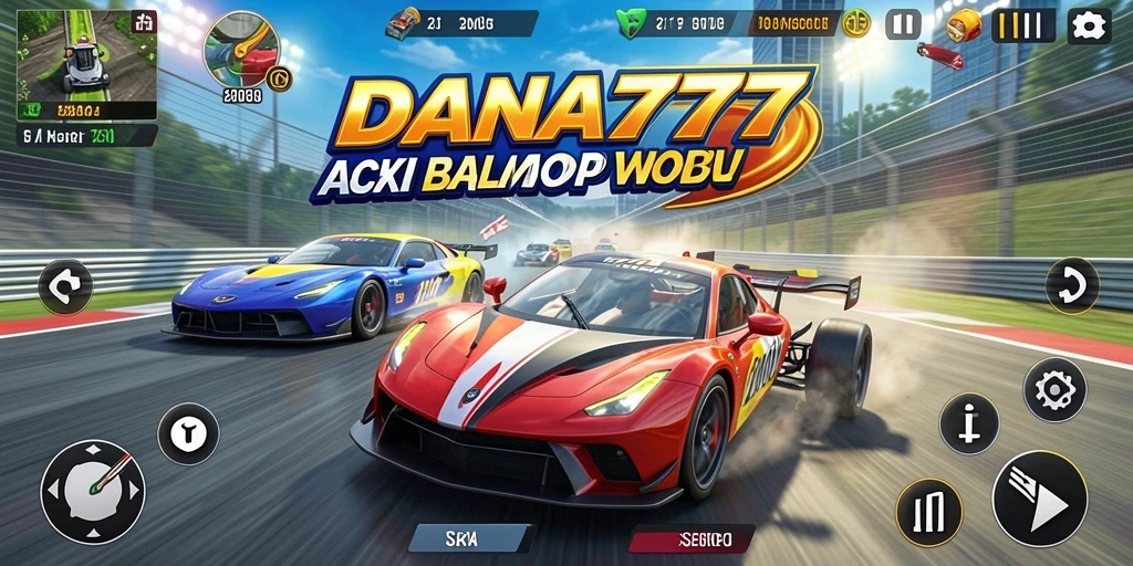 Gameplay DANA777 yang mendebarkan saat balapan di berbagai lintasan.