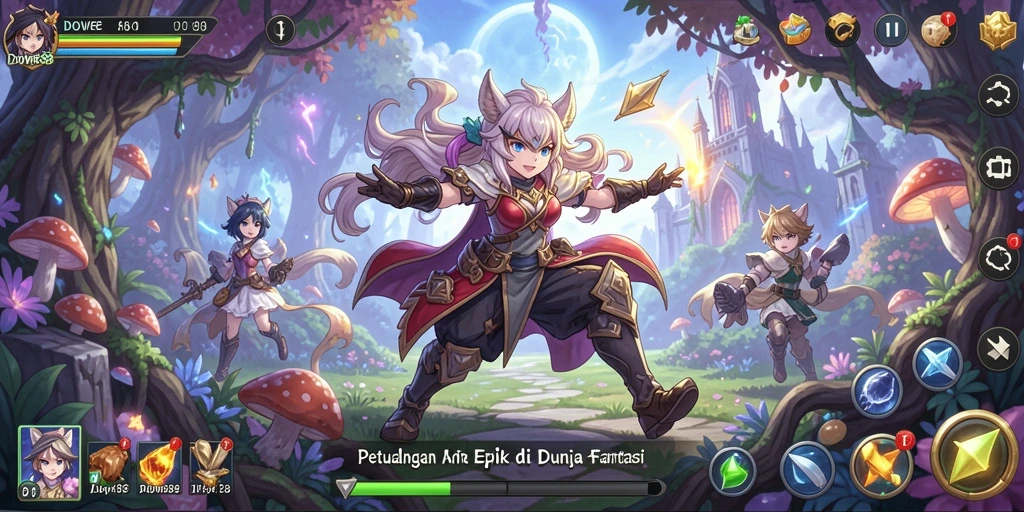 Tampilan gameplay menakjubkan dari DOWER88 yang seru dan interaktif.