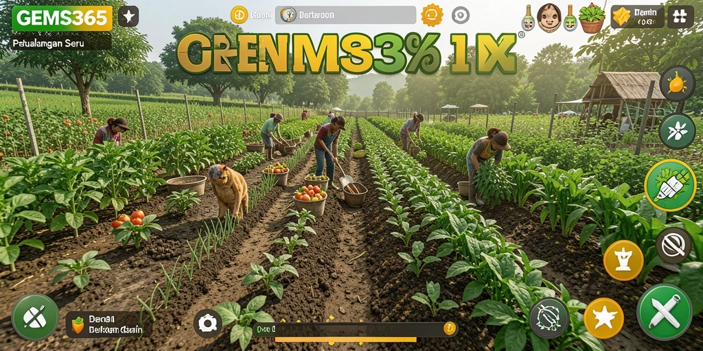Tampilan gameplay GEMS365 yang menarik dan menawan.