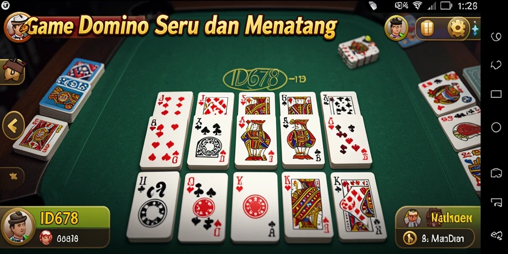 Screenshot gameplay ID678 menampilkan pertarungan Domino yang seru.