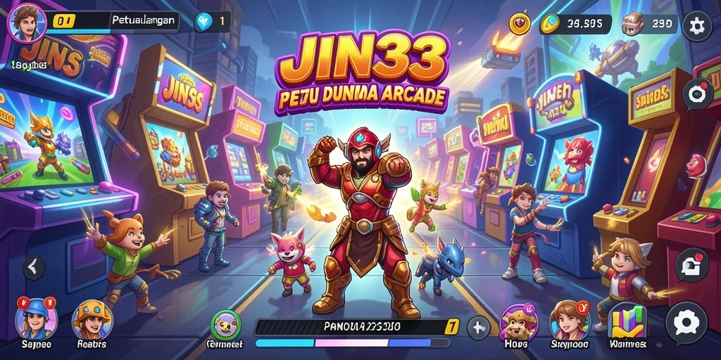 Tampilan gameplay seru JIN33 dalam dunia Arcade.