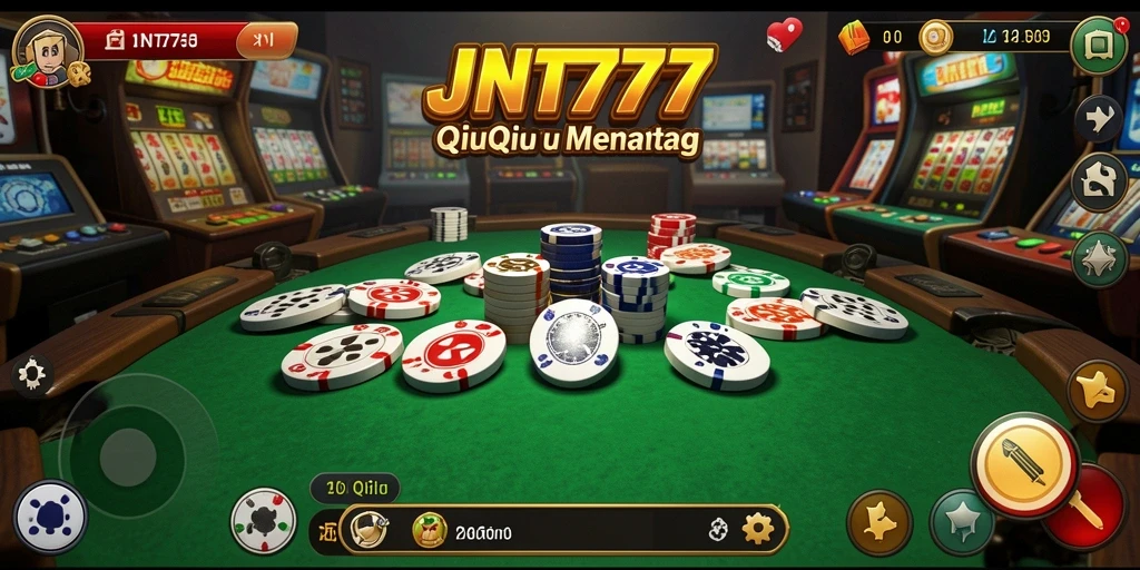 Screenshot gameplay JNT777 yang menampilkan keseruan QiuQiu.