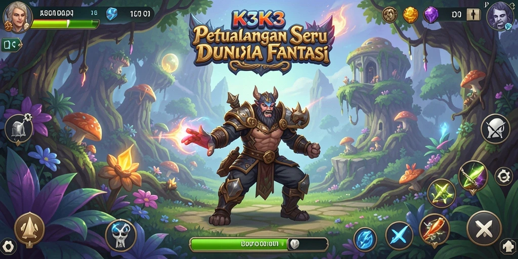 Screenshot dari gameplay K3K3 yang menampilkan aksi seru di dunia petualangan.