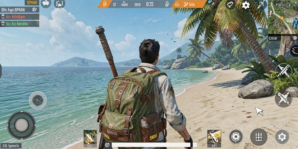 Screenshot gameplay SP666 dengan karakter dan aktivitas simulasi yang seru.