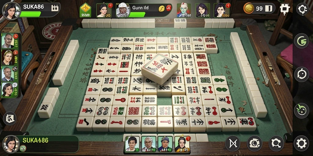Gameplay menantang dan menarik dari SUKA86 Mahjong.