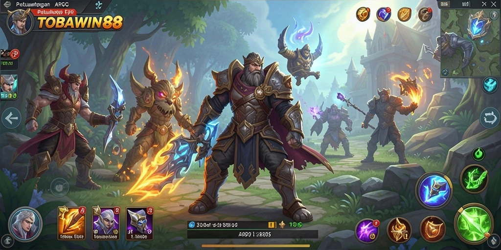 Tampilan gameplay menegangkan dalam dunia ARPG TOBAWIN88.
