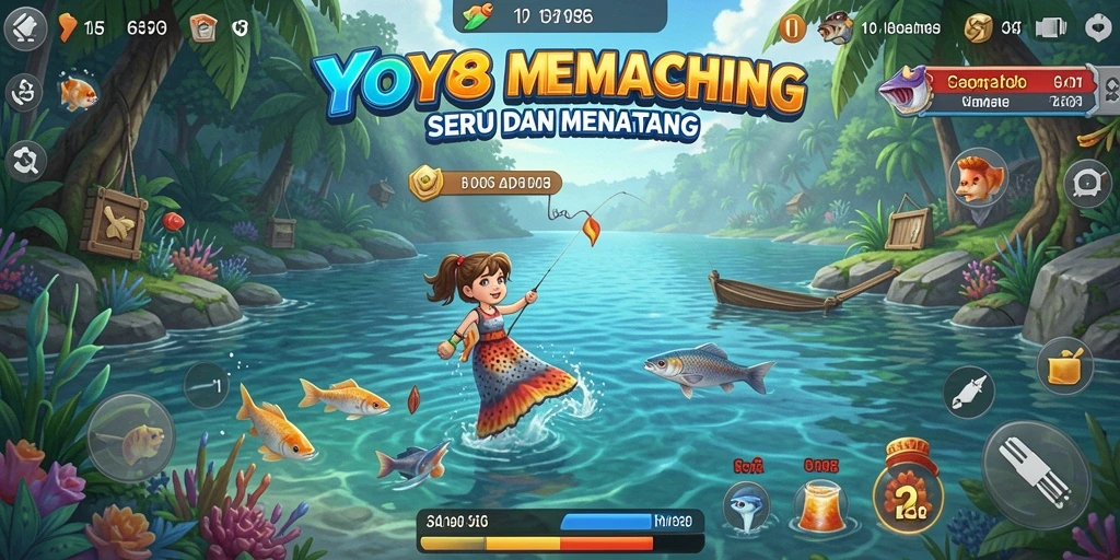 Tampilan gameplay YOYO88 yang menampilkan suasana memancing yang menarik.